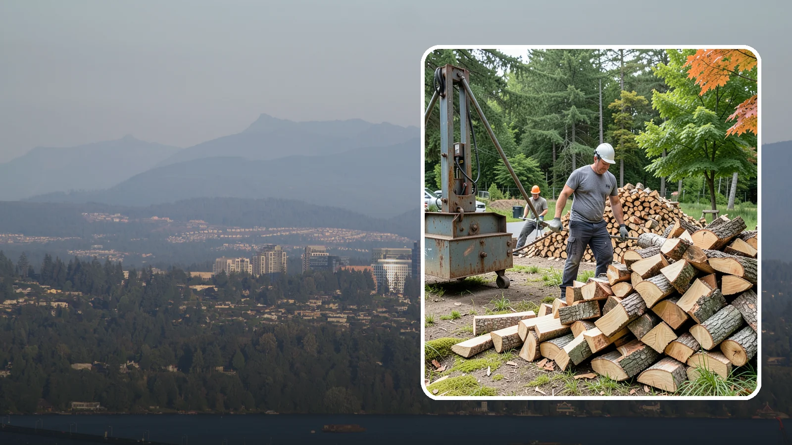 Urban Wood Recycling in Medina, King County, WA - We recover wood from urban tree work and turn it into firewood instead of letting it go to the chipper or landfill.