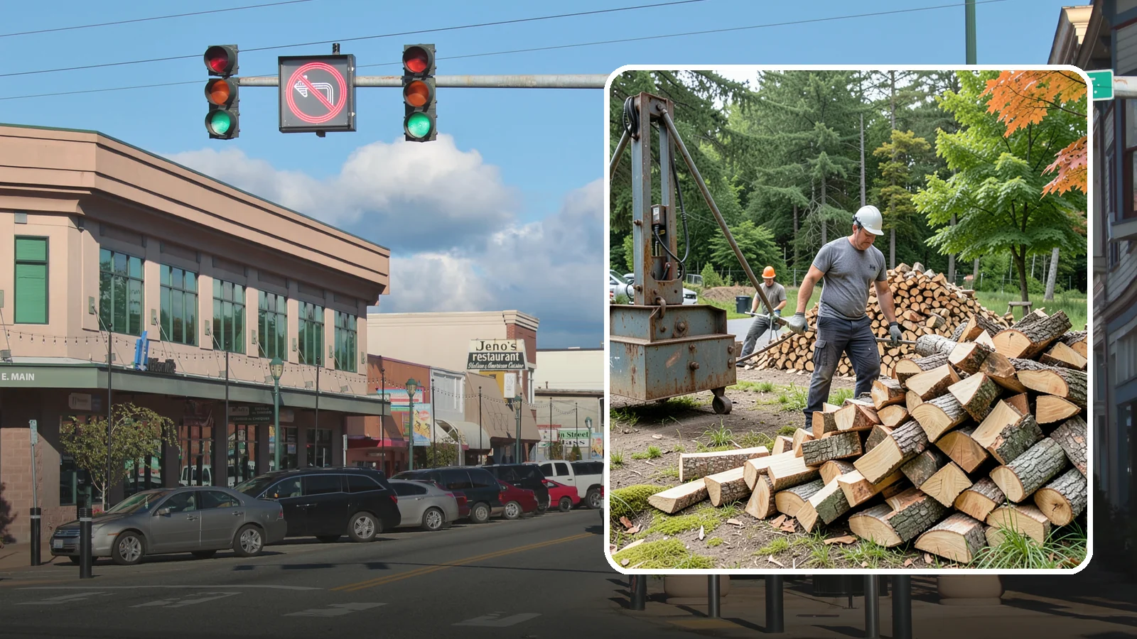 Urban Wood Recycling in Monroe, Snohomish County, WA - We recover wood from urban tree work and turn it into firewood instead of letting it go to the chipper or landfill.