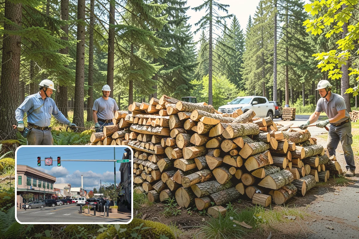 Urban Wood Recycling in Monroe, Snohomish County, WA - Recovers urban tree wood that would be wasted