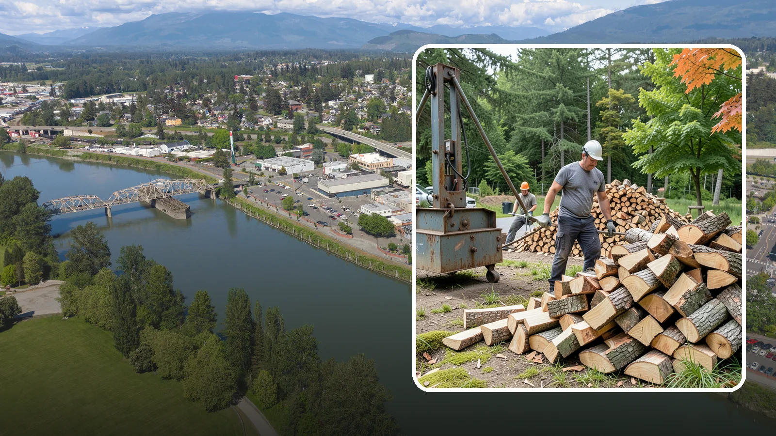Urban Wood Recycling in Mount Vernon, Skagit County, WA - We recover wood from urban tree work and turn it into firewood instead of letting it go to the chipper or landfill.
