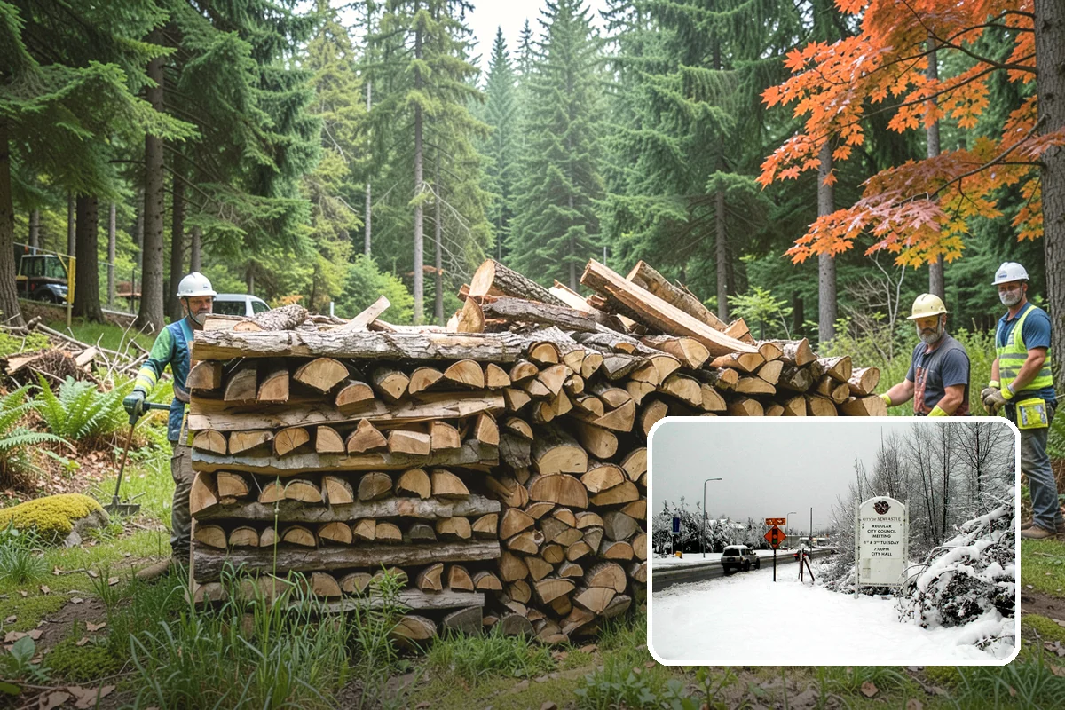 Urban Wood Recycling in Newcastle, King County, WA - Recovers urban tree wood that would be wasted