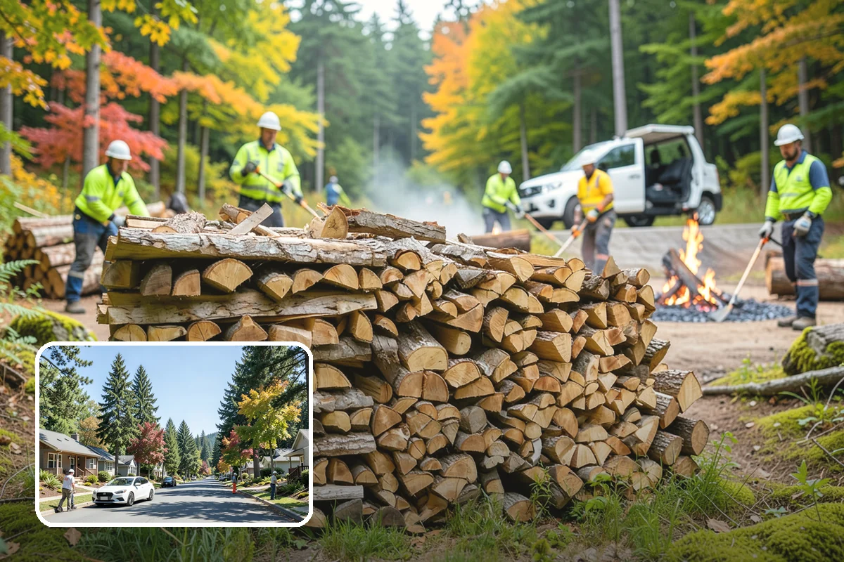 Urban Wood Recycling in Orting, Pierce County, WA - Recovers urban tree wood that would be wasted