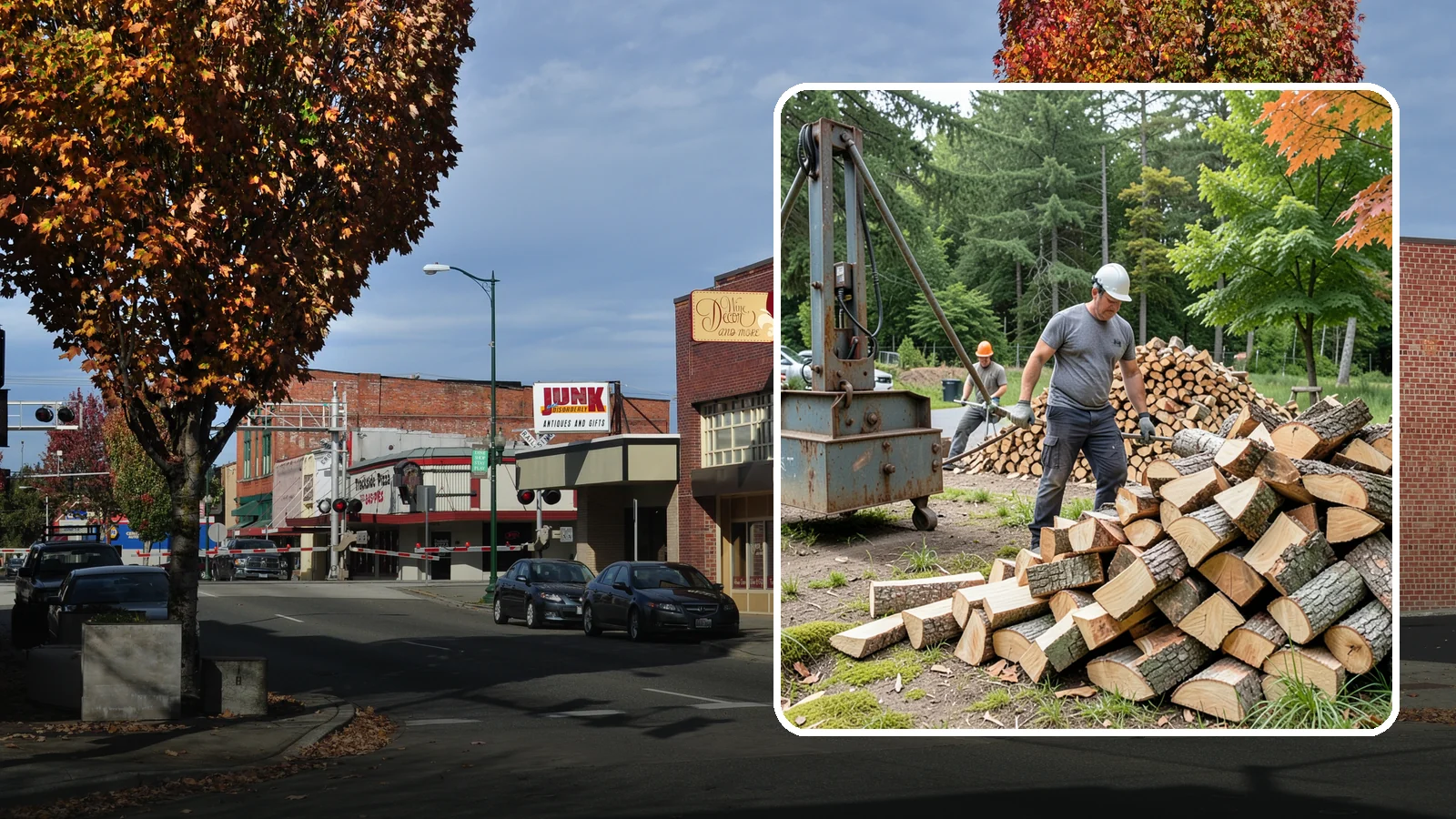 Urban Wood Recycling in Puyallup, Pierce County, WA - We recover wood from urban tree work and turn it into firewood instead of letting it go to the chipper or landfill.