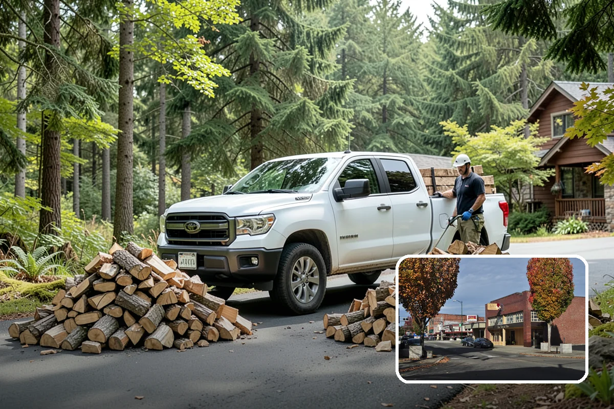 Urban Wood Recycling in Puyallup, Pierce County, WA - Recovers urban tree wood that would be wasted