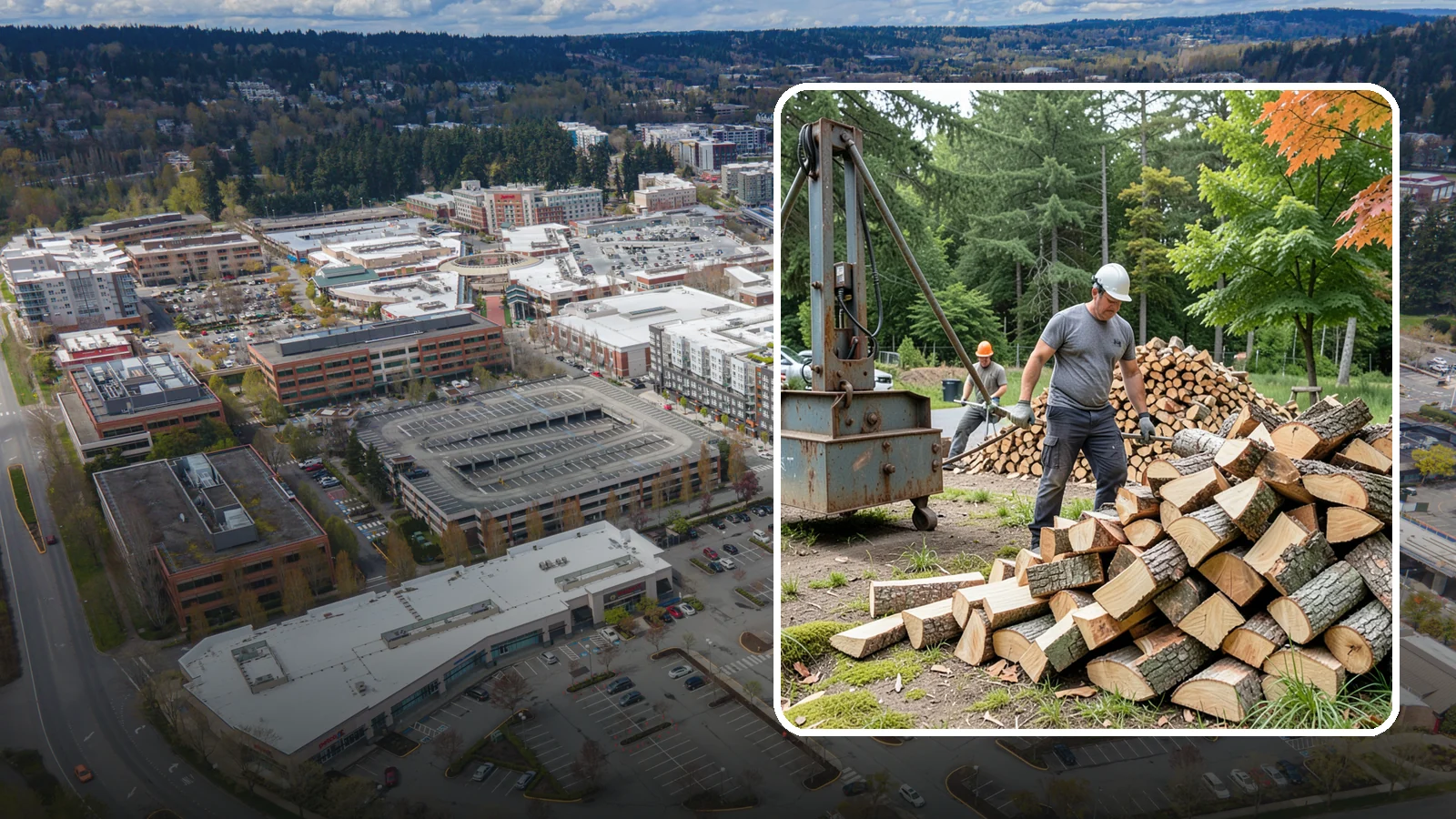 Urban Wood Recycling in Redmond, King County, WA - We recover wood from urban tree work and turn it into firewood instead of letting it go to the chipper or landfill.