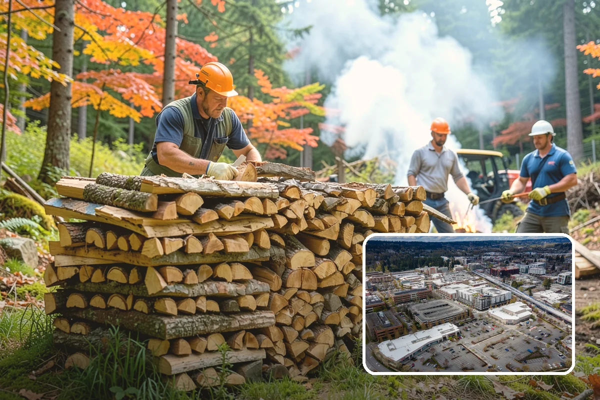 Urban Wood Recycling in Redmond, King County, WA - Recovers urban tree wood that would be wasted