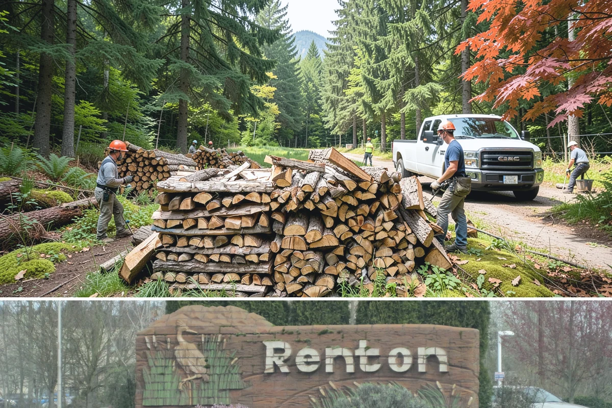 Urban Wood Recycling in Renton, King County, WA - Recovered wood flows year-round, with demand for the finished firewood rising through fall and winter.