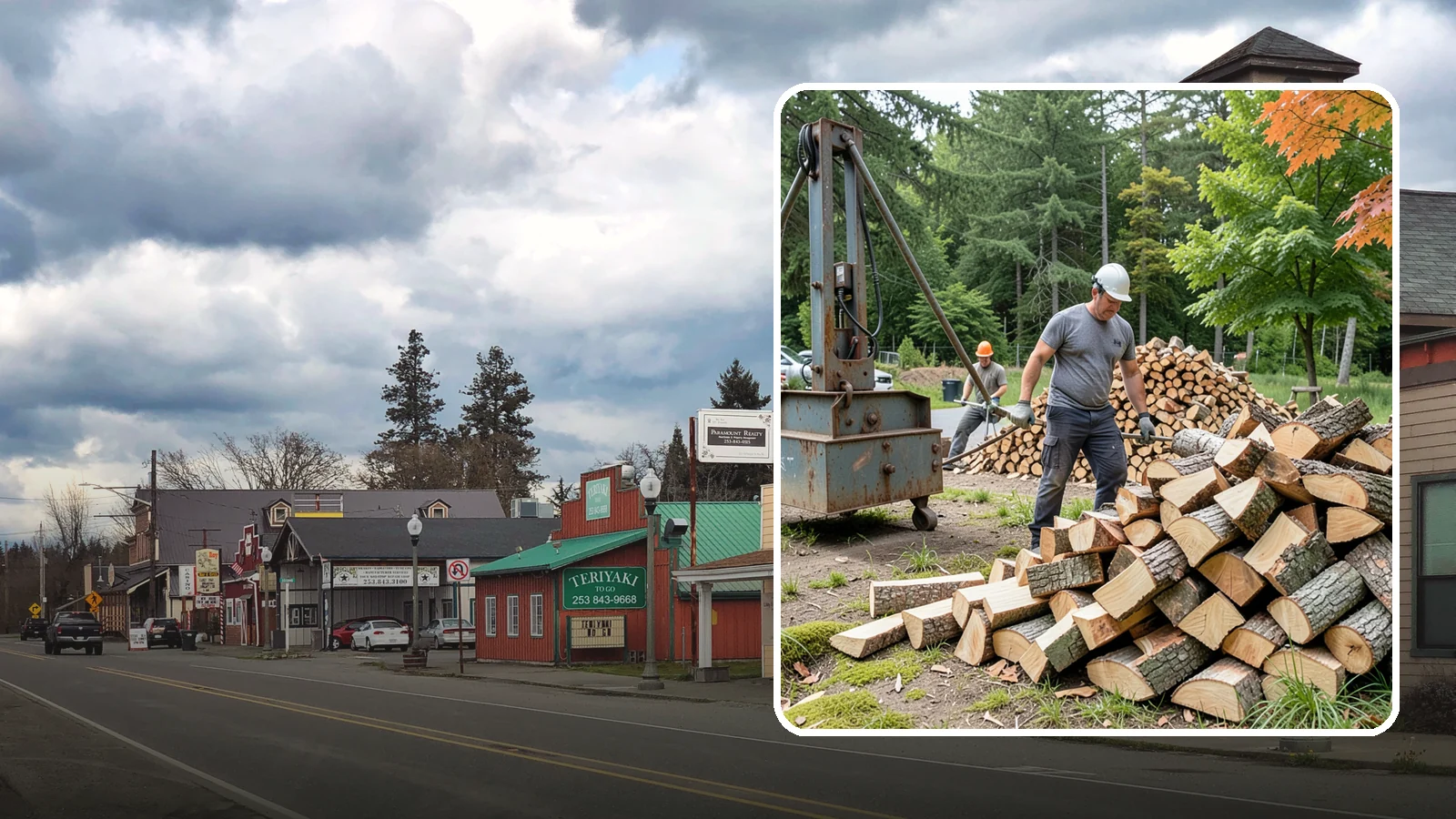 Urban Wood Recycling in Roy, Pierce County, WA - We recover wood from urban tree work and turn it into firewood instead of letting it go to the chipper or landfill.