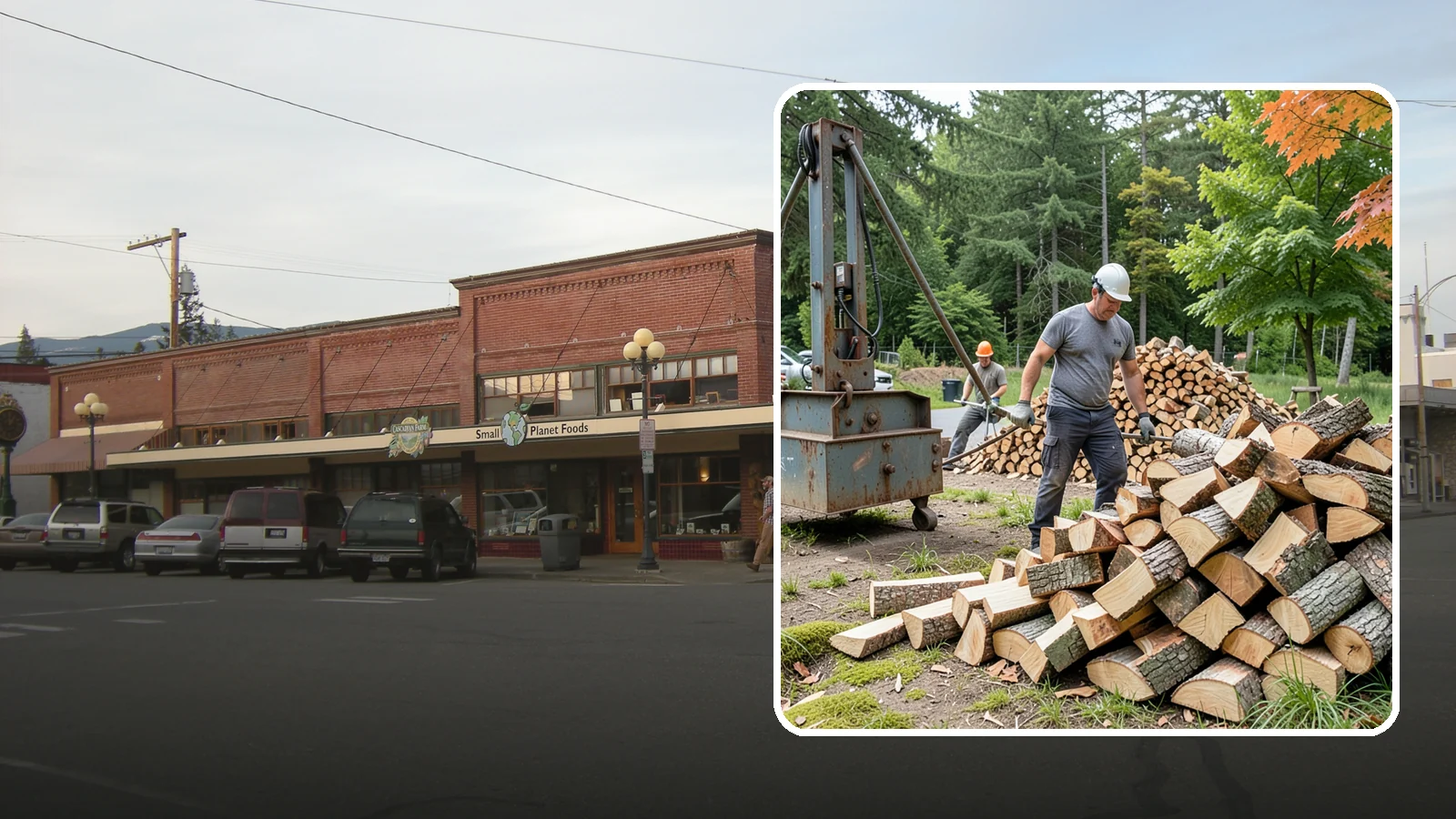 Urban Wood Recycling in Sedro-Woolley, Skagit County, WA - We recover wood from urban tree work and turn it into firewood instead of letting it go to the chipper or landfill.