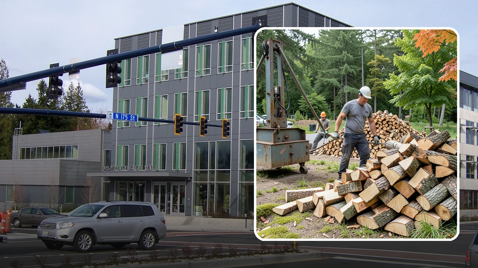 Urban Wood Recycling in Shoreline, King County, WA - We recover wood from urban tree work and turn it into firewood instead of letting it go to the chipper or landfill.