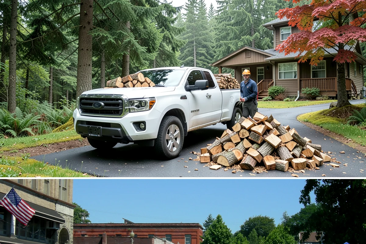 Urban Wood Recycling in Snohomish, Snohomish County, WA - Recovered wood flows year-round, with demand for the finished firewood rising through fall and winter.