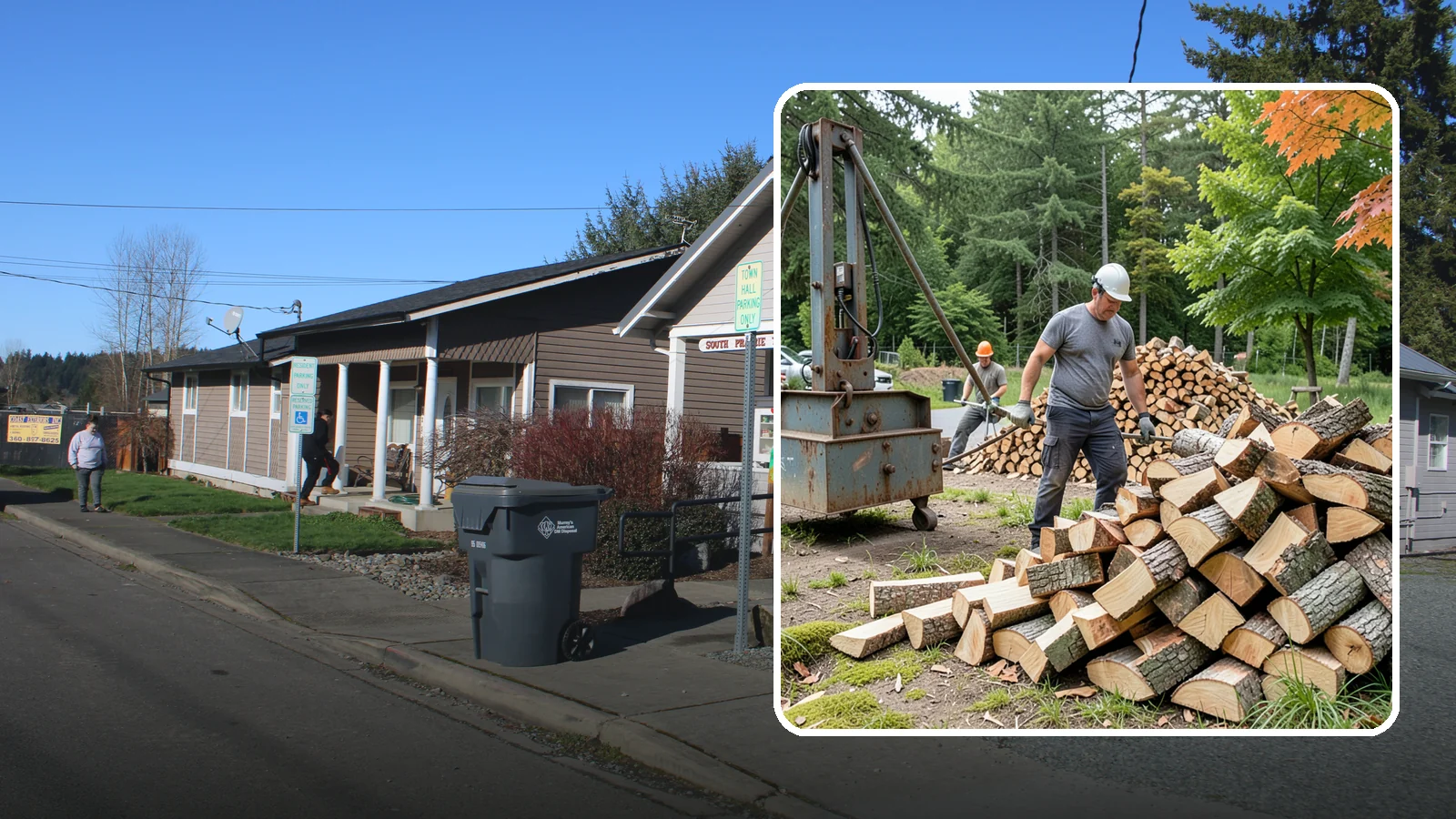 Urban Wood Recycling in South Prairie, Pierce County, WA - We recover wood from urban tree work and turn it into firewood instead of letting it go to the chipper or landfill.