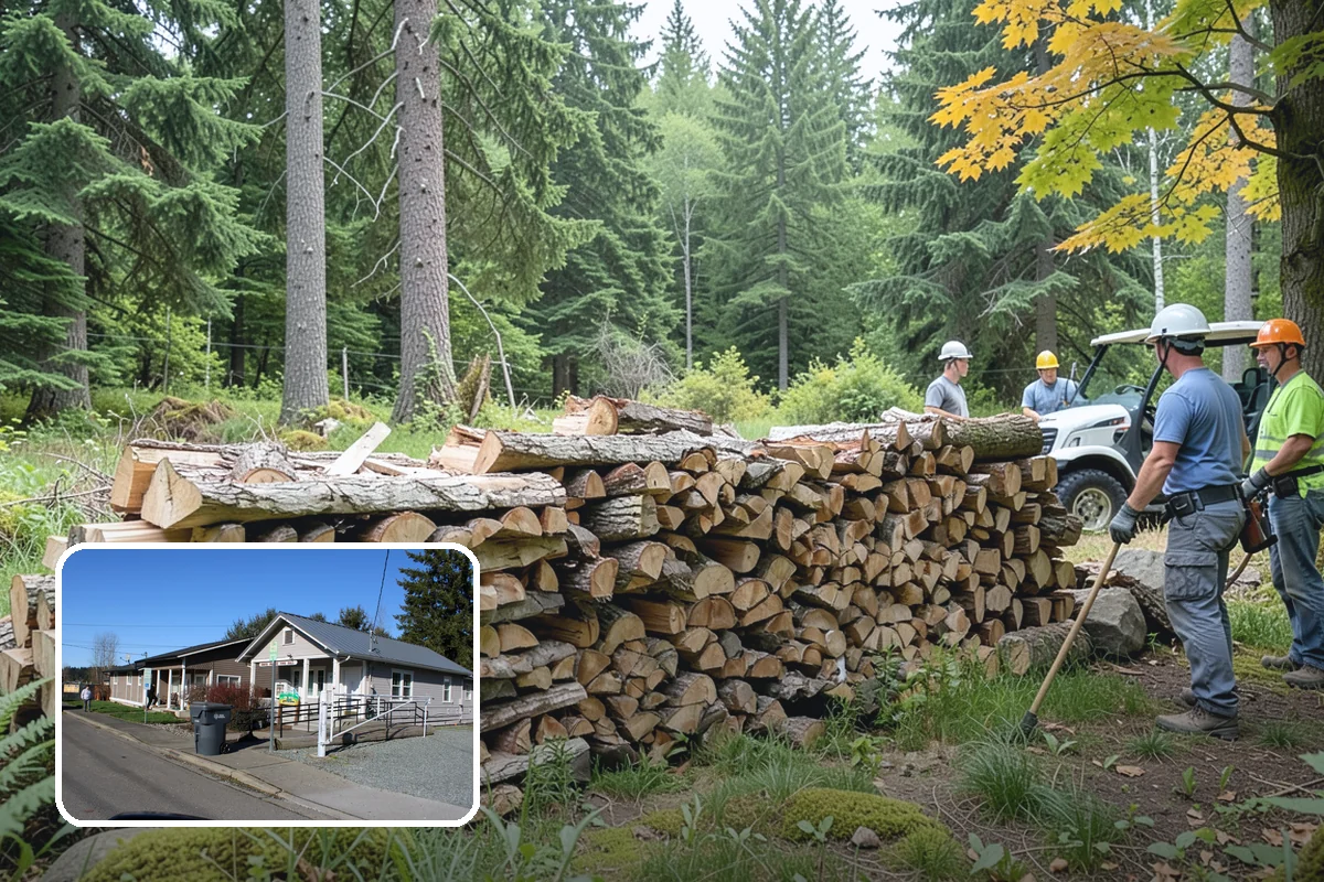 Urban Wood Recycling in South Prairie, Pierce County, WA - Recovers urban tree wood that would be wasted