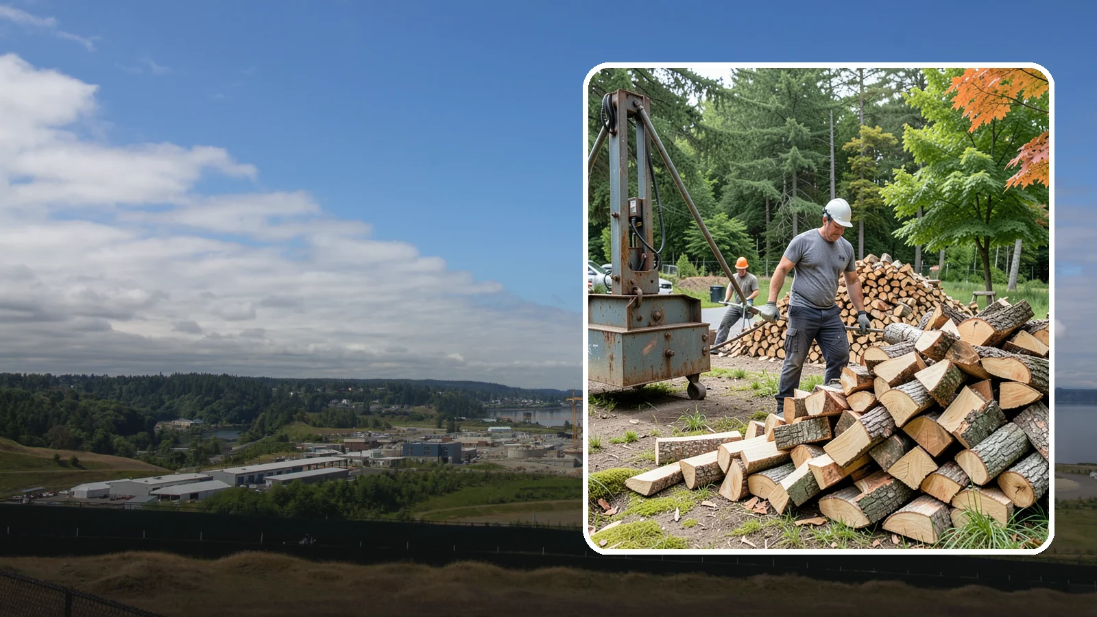 Urban Wood Recycling in University Place, Pierce County, WA - We recover wood from urban tree work and turn it into firewood instead of letting it go to the chipper or landfill.