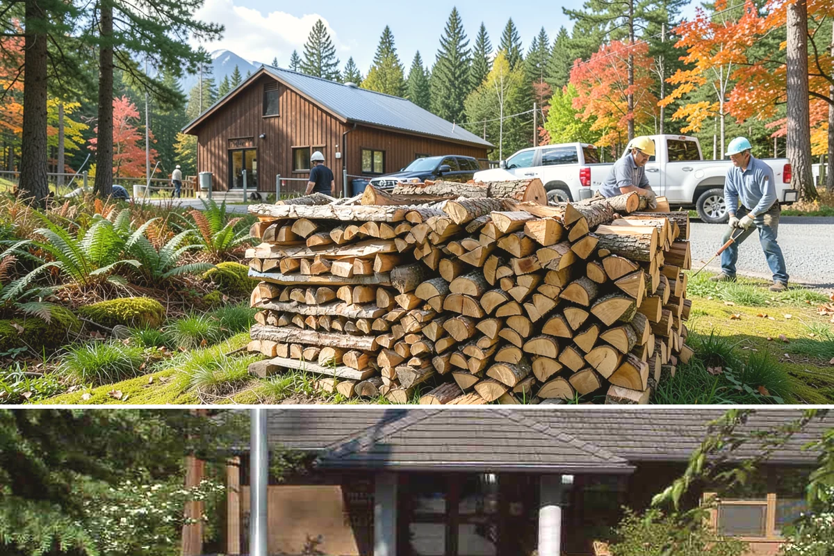 Urban Wood Recycling in Yarrow Point, King County, WA - Recovered wood flows year-round, with demand for the finished firewood rising through fall and winter.