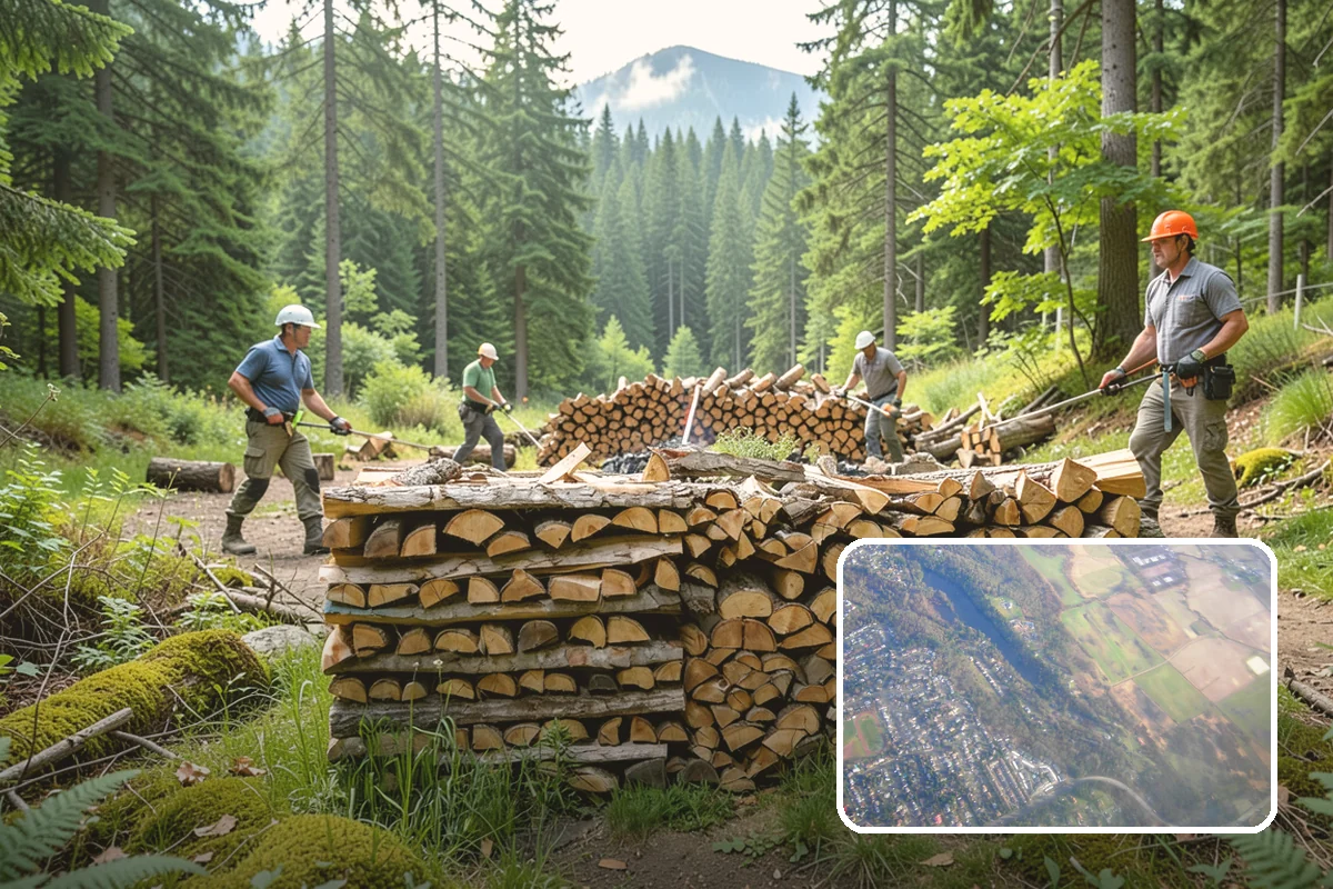 Vacation Rental Firewood in Algona, King County, WA - Guests arrive to a stocked, ready-to-burn woodpile