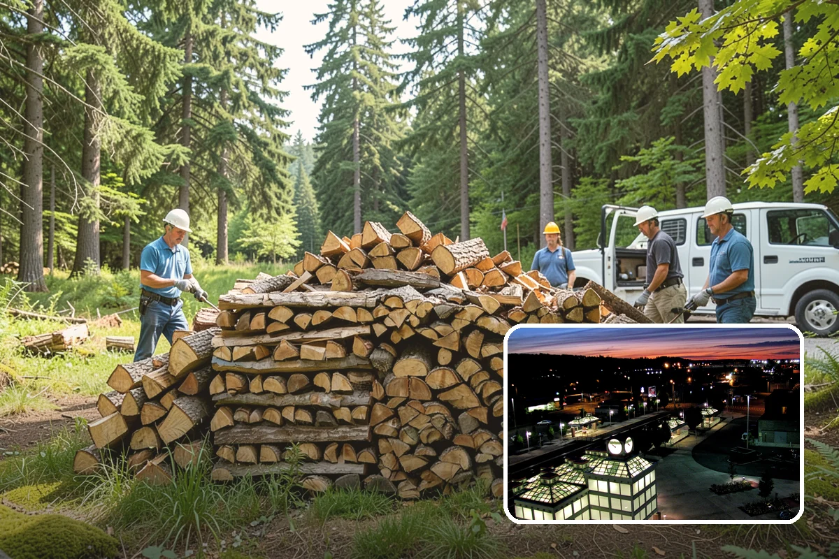 Vacation Rental Firewood in Auburn, King County, WA - Guests arrive to a stocked, ready-to-burn woodpile