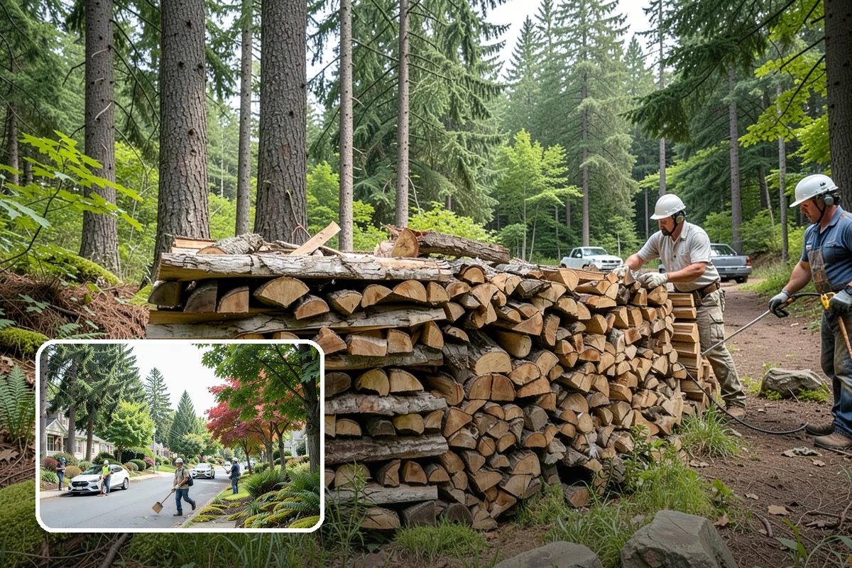 Vacation Rental Firewood in Beaux Arts Village, King County, WA - Guests arrive to a stocked, ready-to-burn woodpile