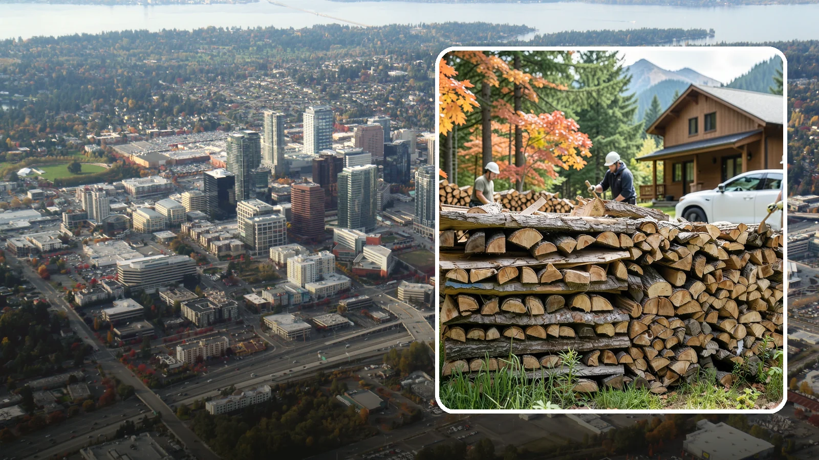 Vacation Rental Firewood in Bellevue, King County, WA - Turnkey firewood restocking for vacation rentals so guests always find a full woodpile.