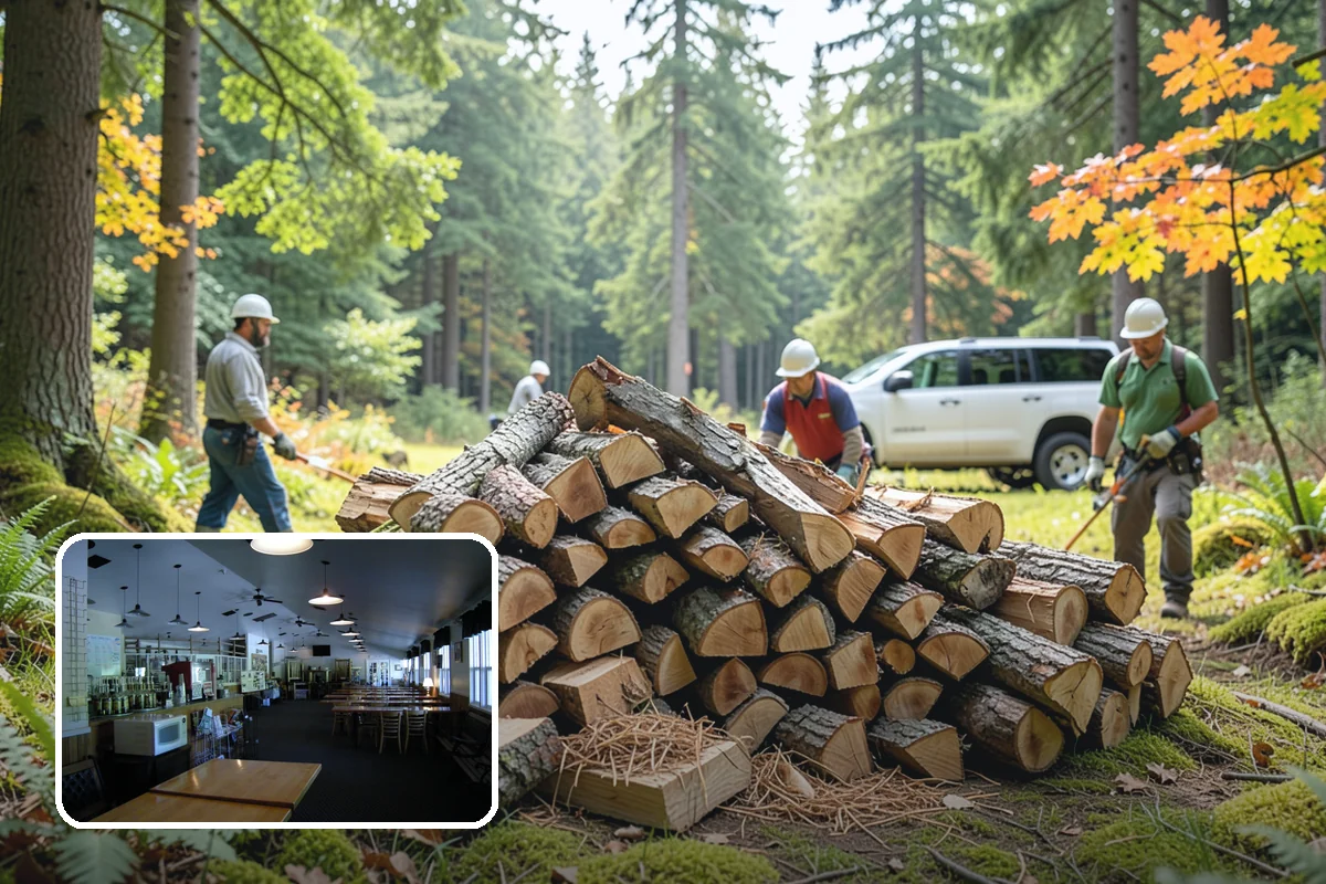 Vacation Rental Firewood in Black Diamond, King County, WA - Guests arrive to a stocked, ready-to-burn woodpile