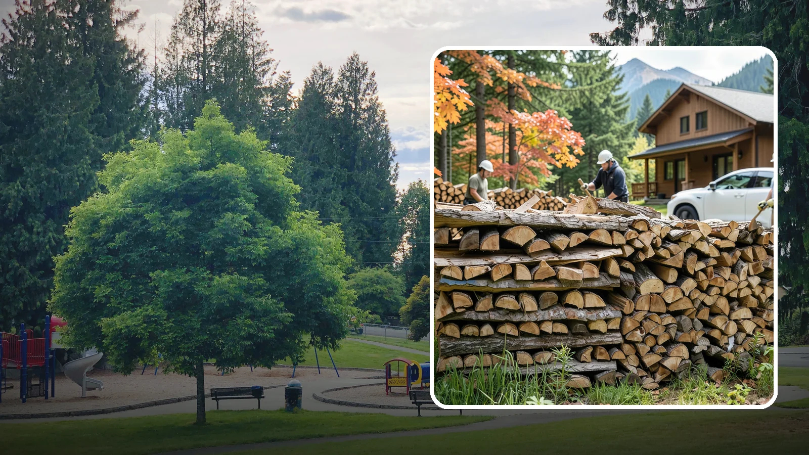 Vacation Rental Firewood in Bonney Lake, Pierce County, WA - Turnkey firewood restocking for vacation rentals so guests always find a full woodpile.