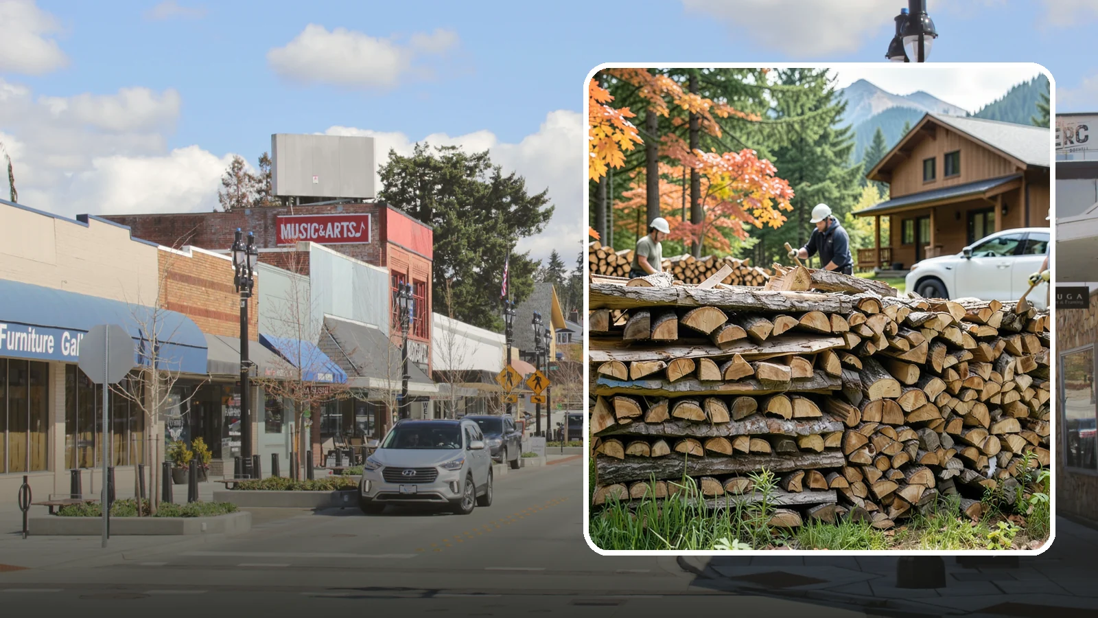 Vacation Rental Firewood in Bothell, King County, WA - Turnkey firewood restocking for vacation rentals so guests always find a full woodpile.