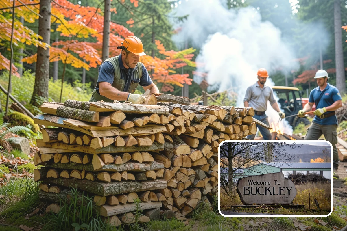 Vacation Rental Firewood in Buckley, Pierce County, WA - Guests arrive to a stocked, ready-to-burn woodpile