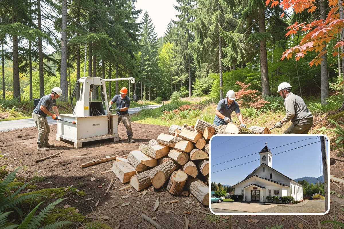 Vacation Rental Firewood in Concrete, Skagit County, WA - Guests arrive to a stocked, ready-to-burn woodpile