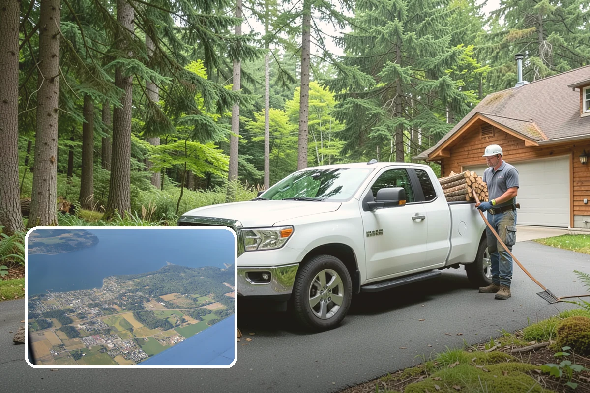 Vacation Rental Firewood in Coupeville, Island County, WA - Guests arrive to a stocked, ready-to-burn woodpile