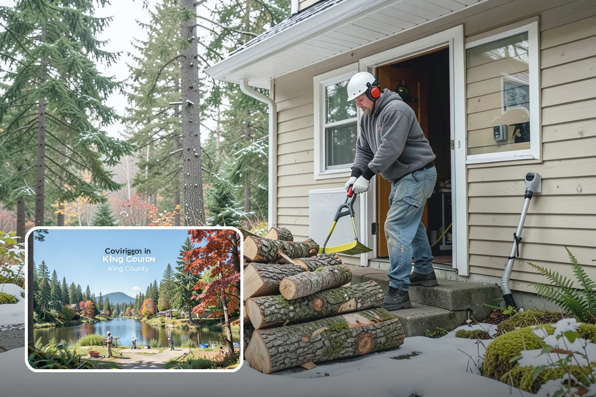 Vacation Rental Firewood in Covington, WA - Guests arrive to a stocked, ready-to-burn woodpile