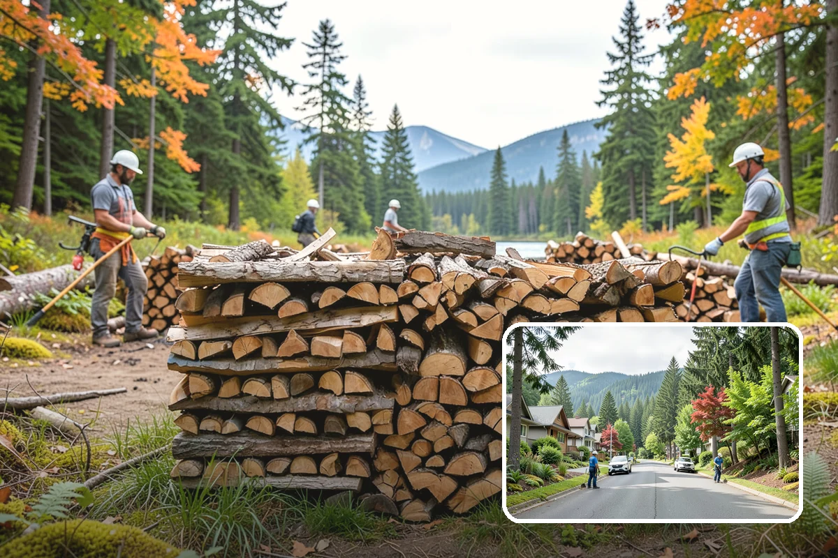 Vacation Rental Firewood in Darrington, Snohomish County, WA - Guests arrive to a stocked, ready-to-burn woodpile