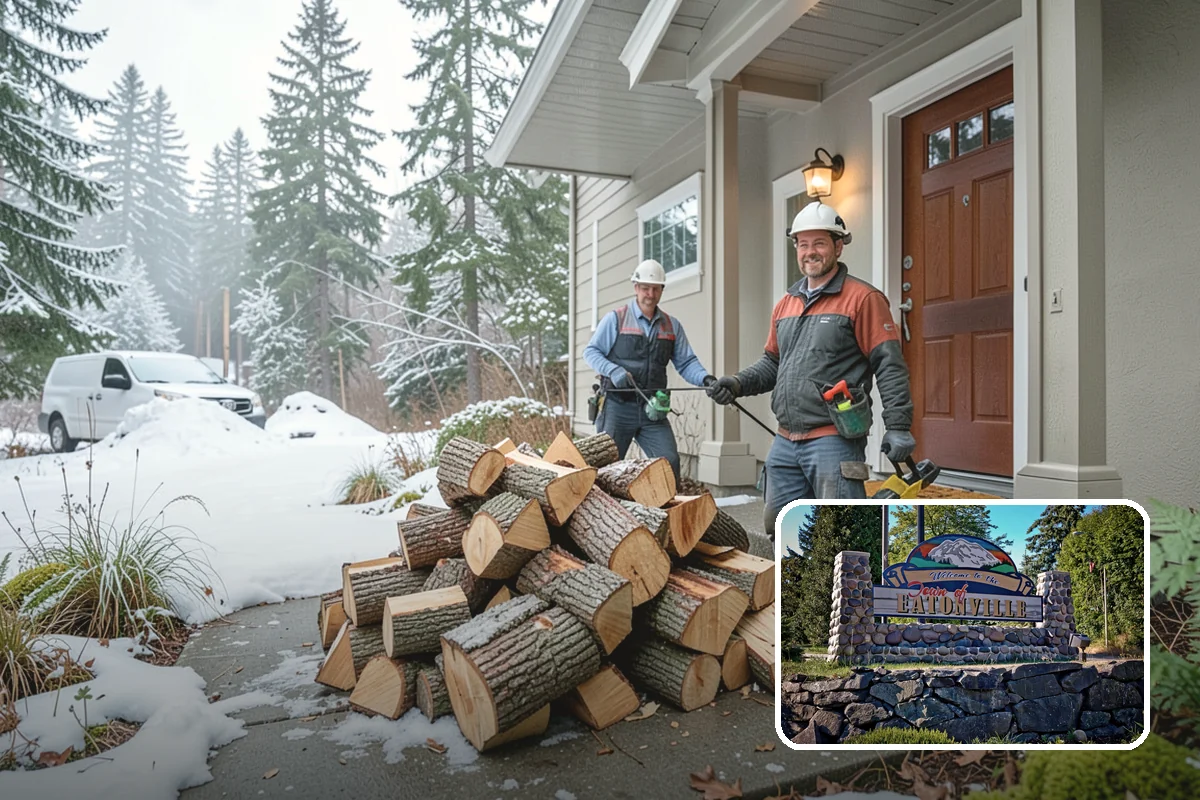 Vacation Rental Firewood in Eatonville, Pierce County, WA - Guests arrive to a stocked, ready-to-burn woodpile