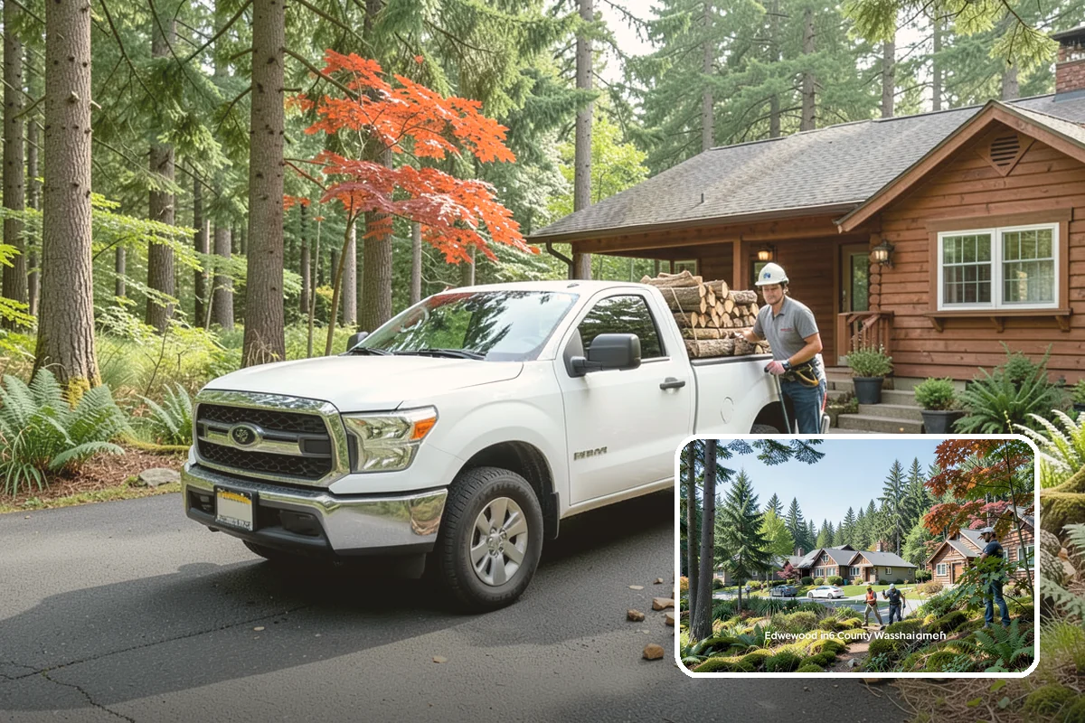 Vacation Rental Firewood in Edgewood, Pierce County, WA - Guests arrive to a stocked, ready-to-burn woodpile
