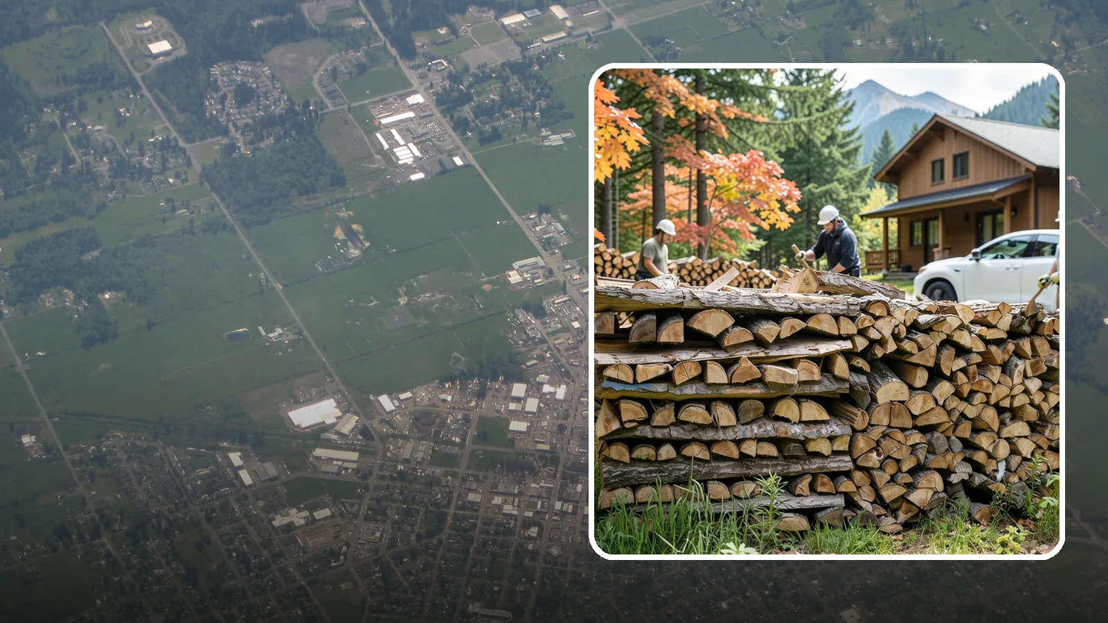 Vacation Rental Firewood in Enumclaw, King County, WA - Turnkey firewood restocking for vacation rentals so guests always find a full woodpile.