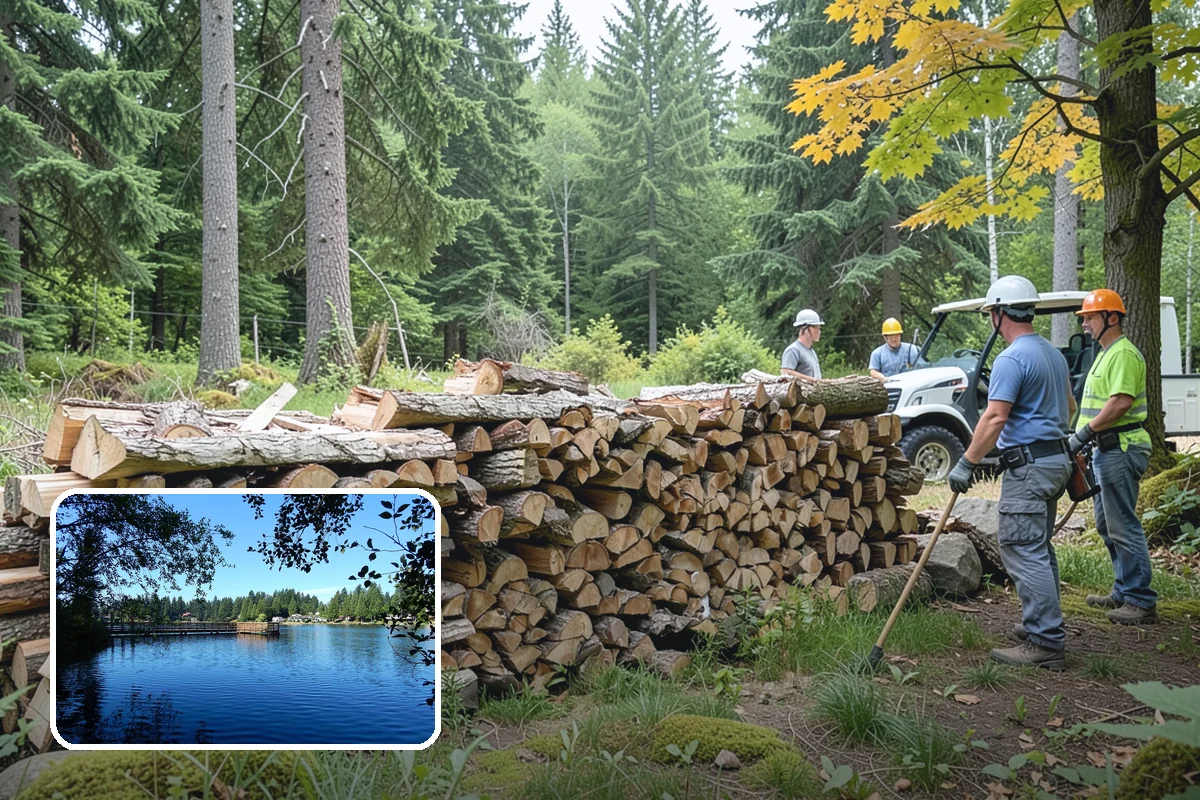 Vacation Rental Firewood in Federal Way, King County, WA - Guests arrive to a stocked, ready-to-burn woodpile