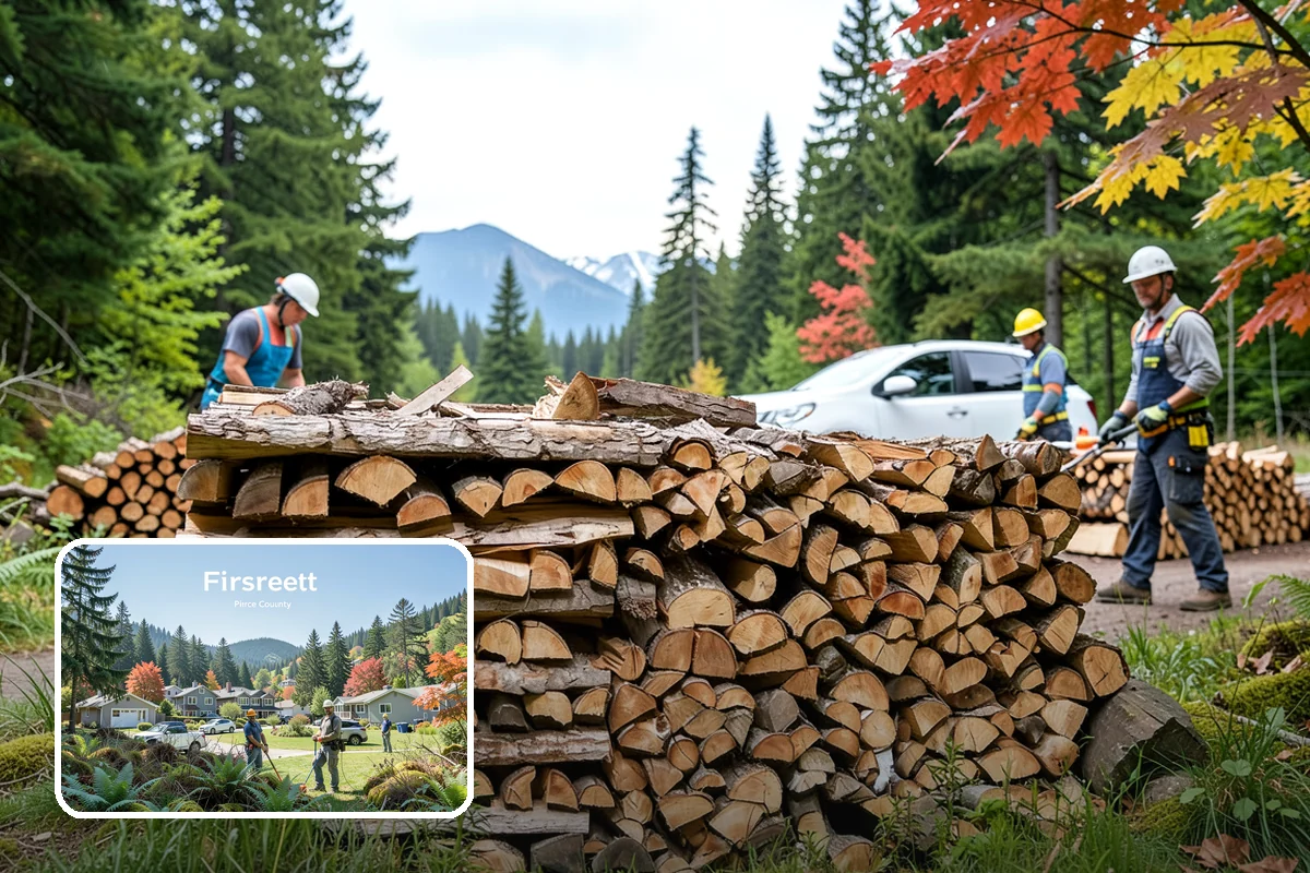 Vacation Rental Firewood in Fircrest, Pierce County, WA - Guests arrive to a stocked, ready-to-burn woodpile