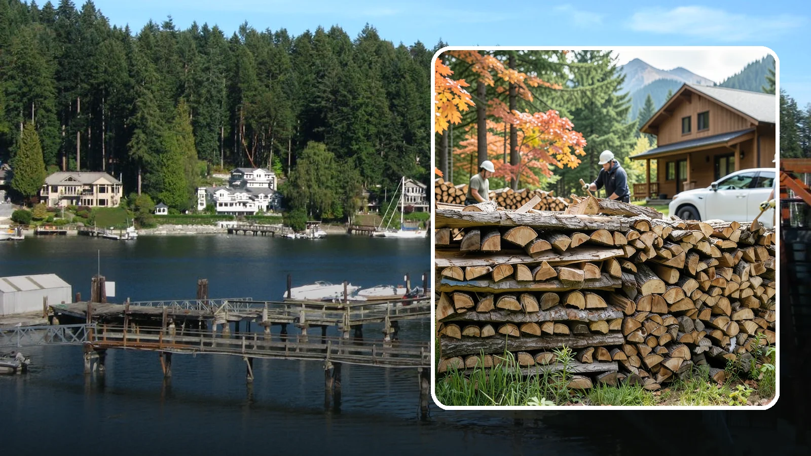 Vacation Rental Firewood in Gig Harbor, Pierce County, WA - Turnkey firewood restocking for vacation rentals so guests always find a full woodpile.