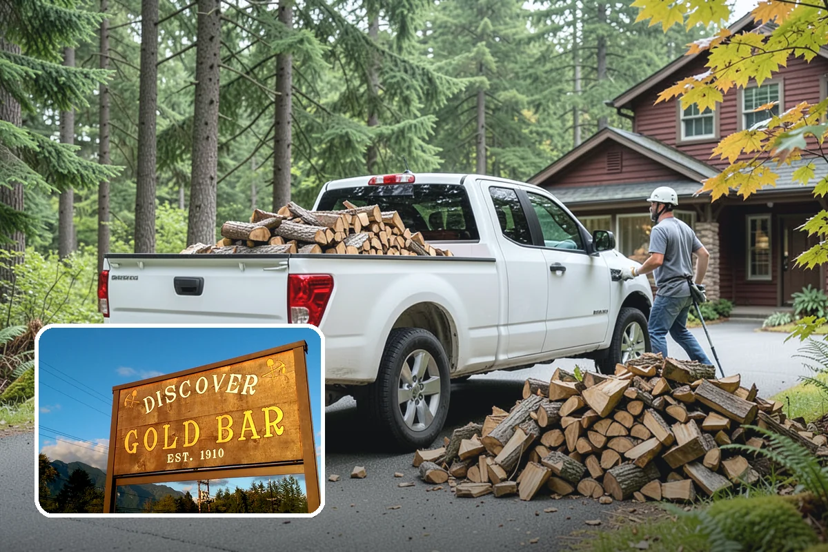 Vacation Rental Firewood in Gold Bar, Snohomish County, WA - Guests arrive to a stocked, ready-to-burn woodpile