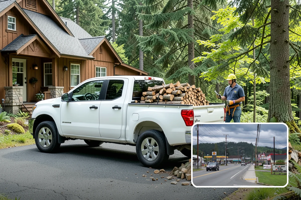 Vacation Rental Firewood in Granite Falls, Snohomish County, WA - Guests arrive to a stocked, ready-to-burn woodpile