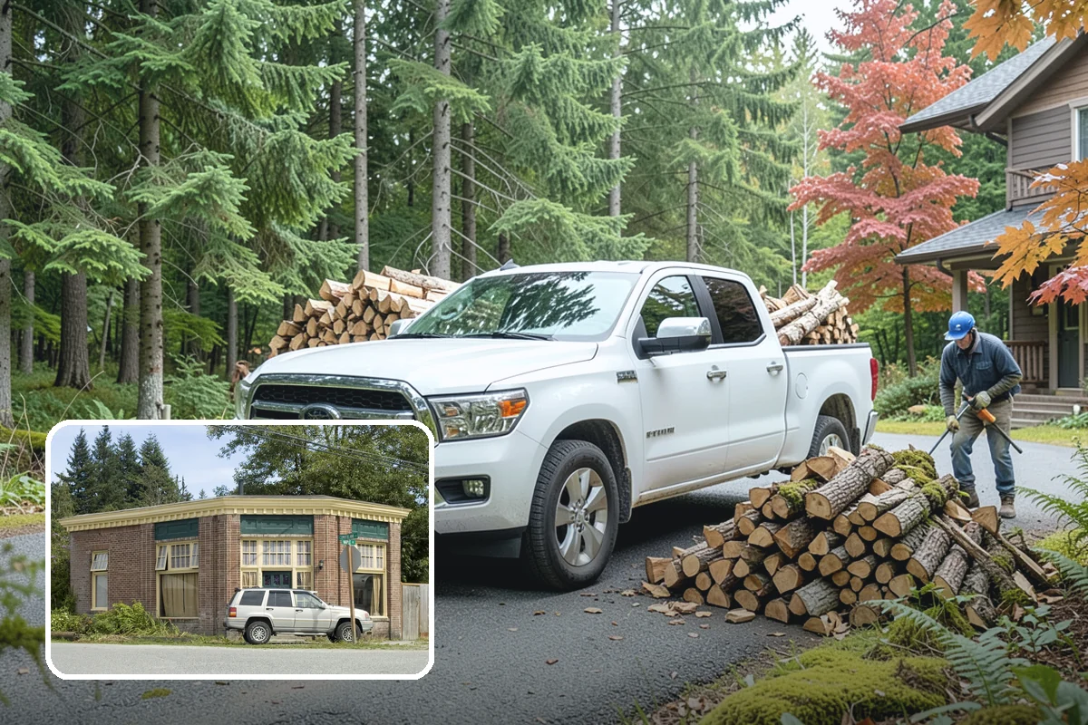 Vacation Rental Firewood in Hamilton, Skagit County, WA - Guests arrive to a stocked, ready-to-burn woodpile