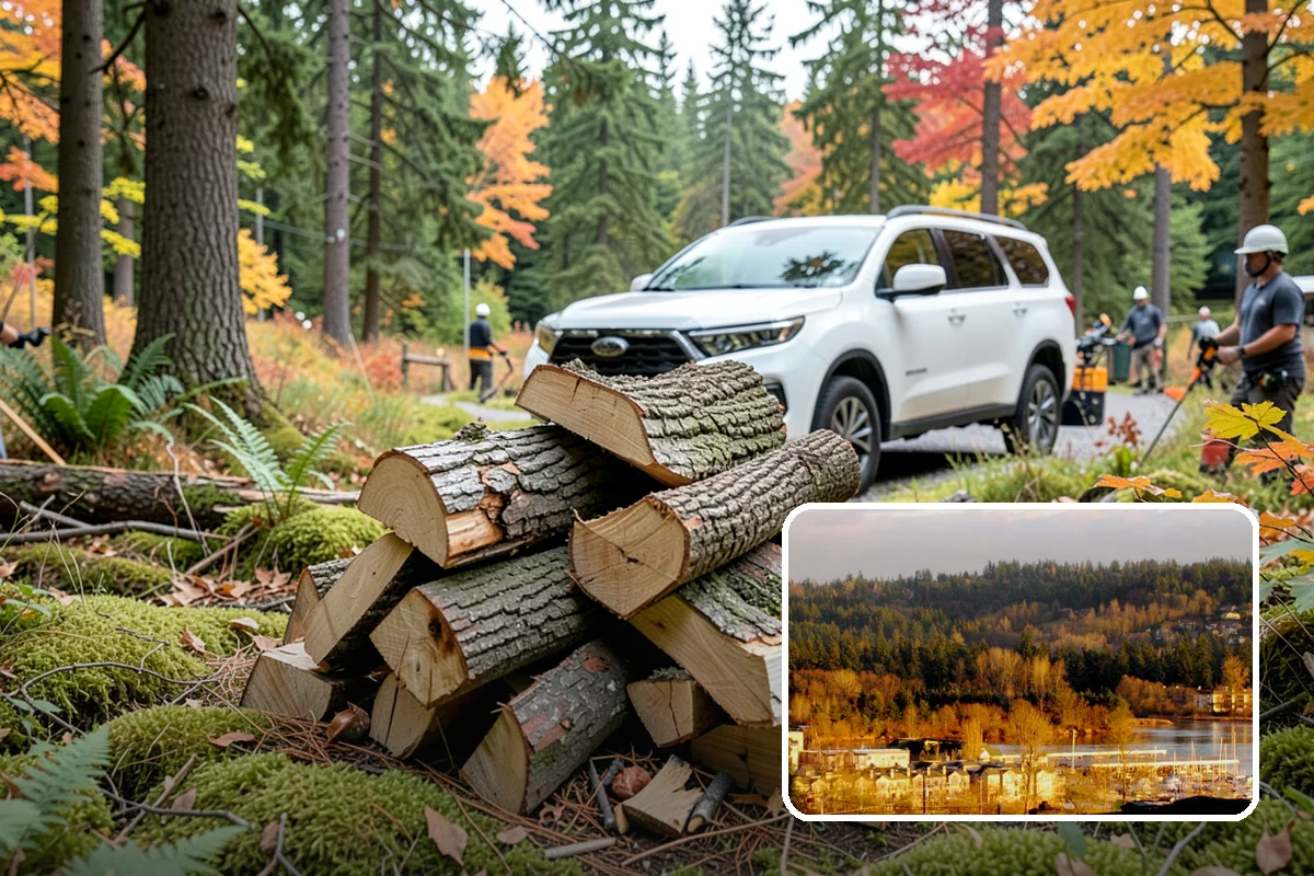 Vacation Rental Firewood in Kenmore, King County, WA - Guests arrive to a stocked, ready-to-burn woodpile