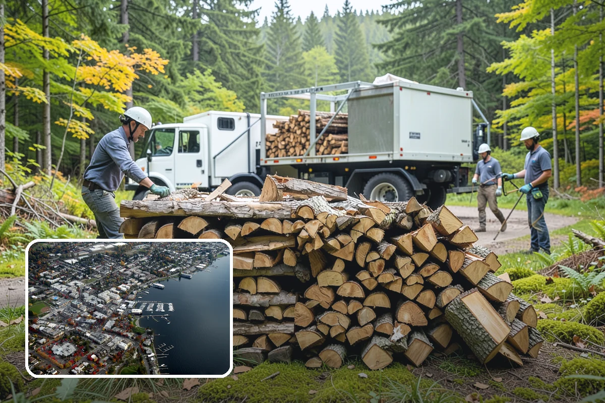 Vacation Rental Firewood in Kirkland, King County, WA - Guests arrive to a stocked, ready-to-burn woodpile