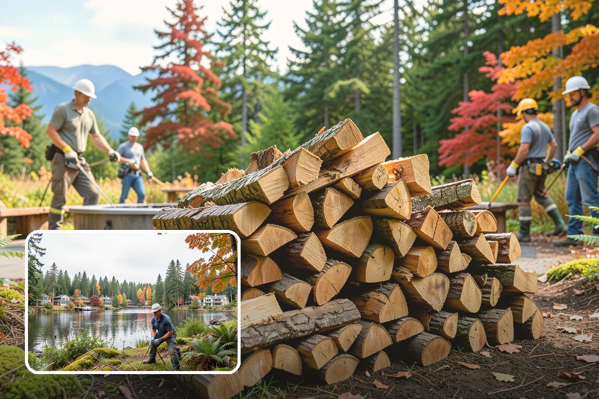 Vacation Rental Firewood in La Conner, Skagit County, WA - Guests arrive to a stocked, ready-to-burn woodpile
