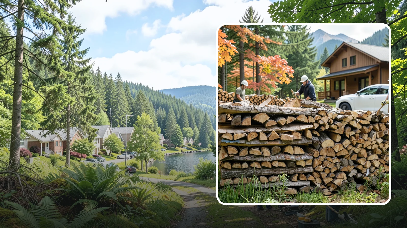 Vacation Rental Firewood in Lake Forest Park, King County, WA - Turnkey firewood restocking for vacation rentals so guests always find a full woodpile.