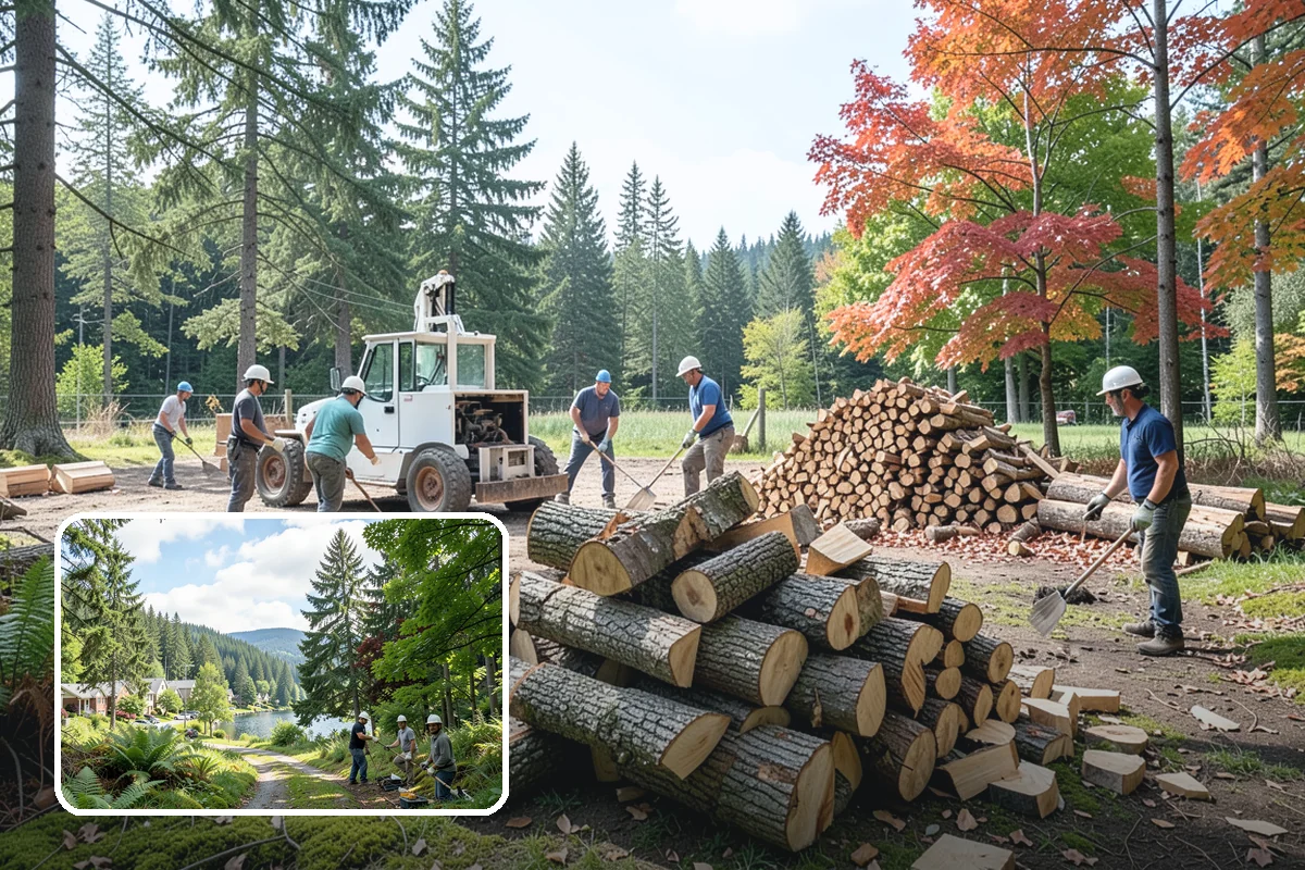 Vacation Rental Firewood in Lake Forest Park, King County, WA - Guests arrive to a stocked, ready-to-burn woodpile