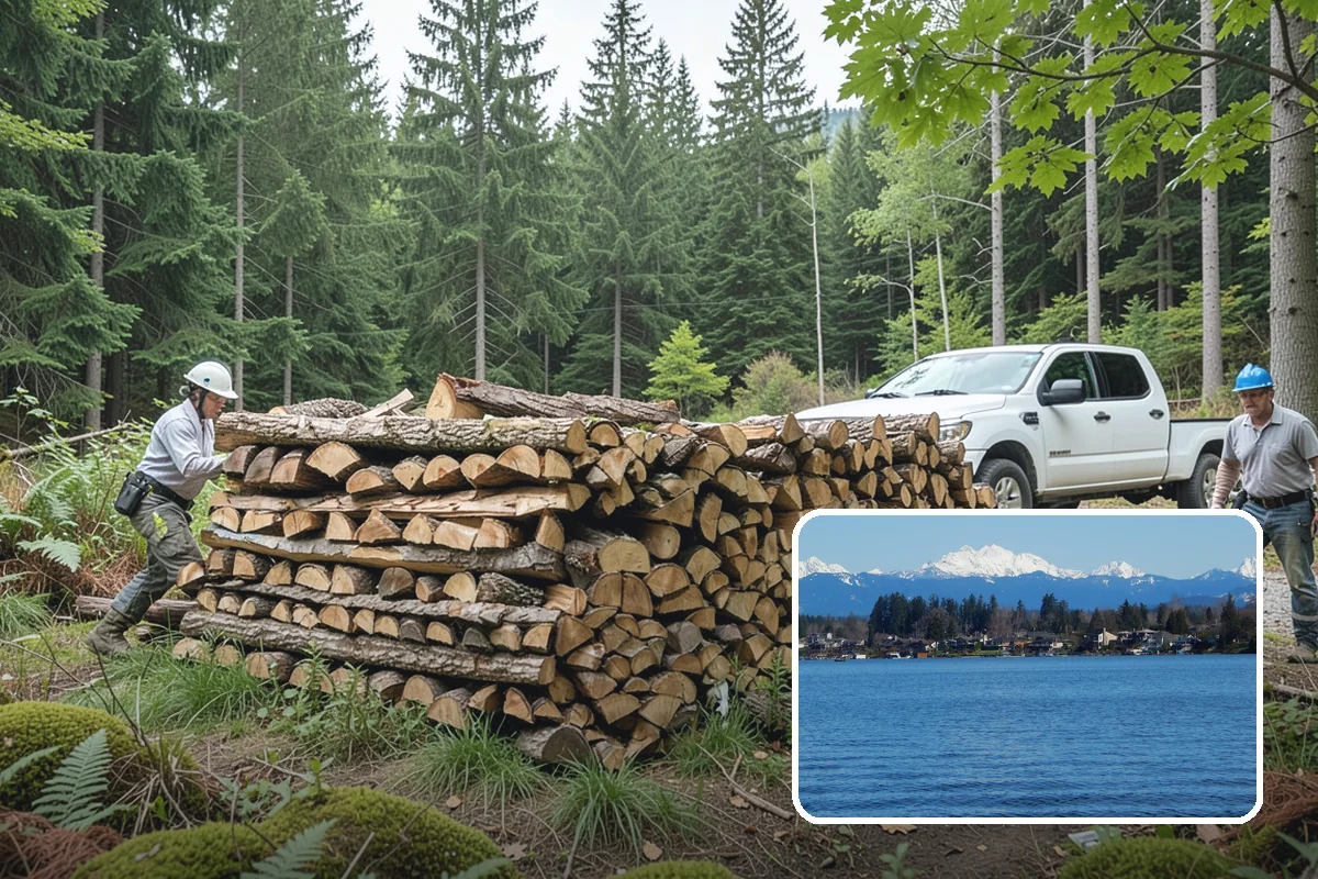 Vacation Rental Firewood in Lake Stevens, Snohomish County, WA - Guests arrive to a stocked, ready-to-burn woodpile