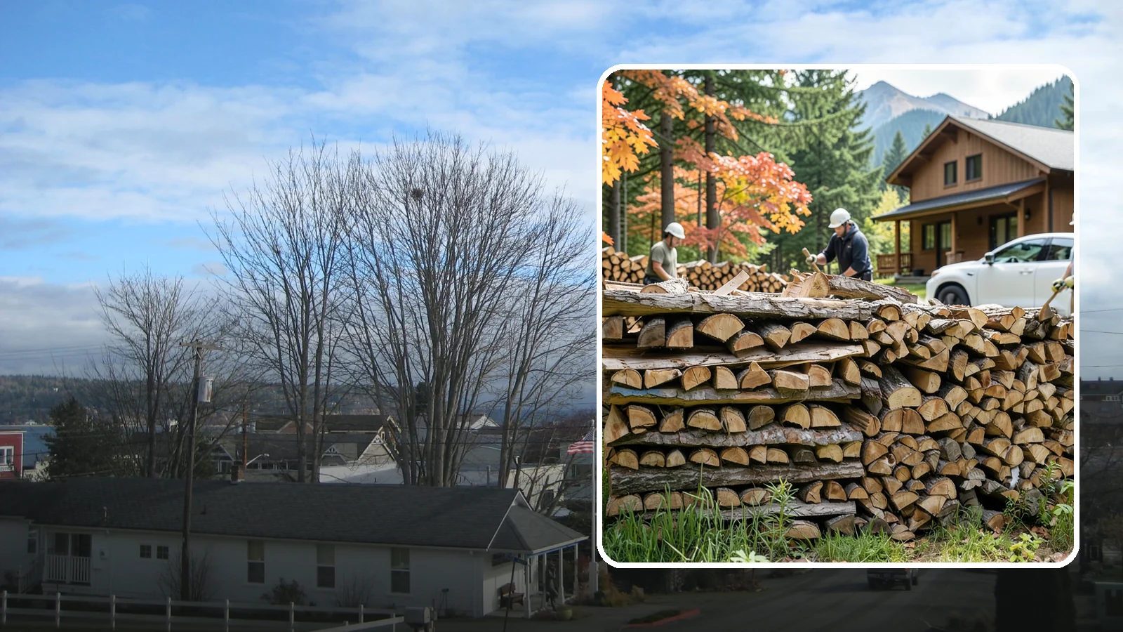 Vacation Rental Firewood in Langley, Island County, WA - Turnkey firewood restocking for vacation rentals so guests always find a full woodpile.