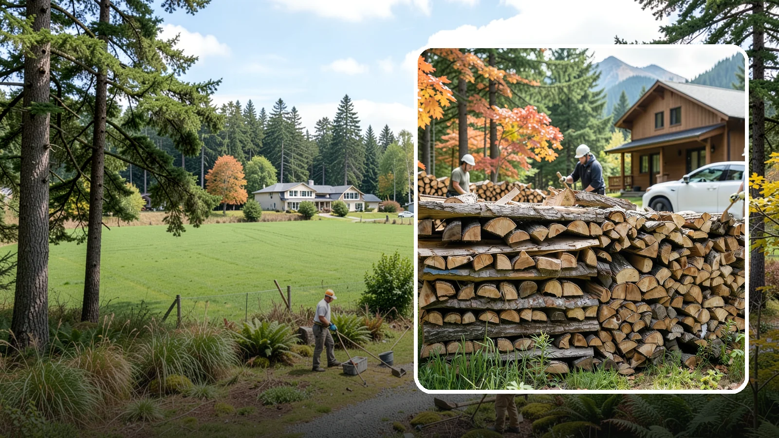 Vacation Rental Firewood in Lyman, Skagit County, WA - Turnkey firewood restocking for vacation rentals so guests always find a full woodpile.