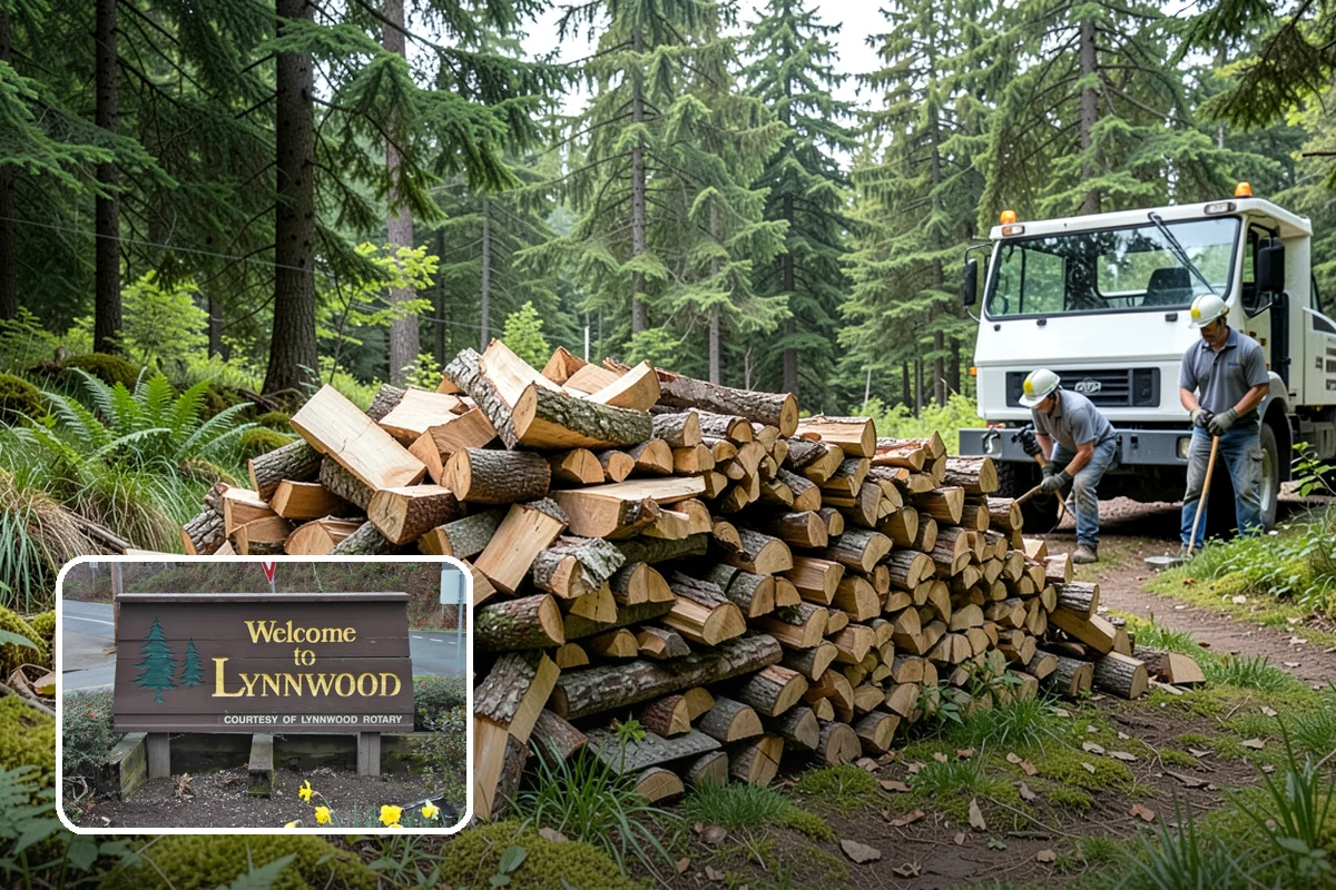 Vacation Rental Firewood in Lynnwood, Snohomish County, WA - Guests arrive to a stocked, ready-to-burn woodpile