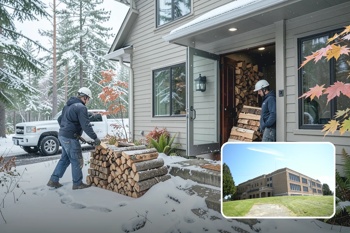 Vacation Rental Firewood in Maple Valley, King County, WA - Guests arrive to a stocked, ready-to-burn woodpile